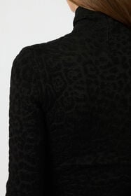 RC Maglia A Collo Alto Con Motivo Jaguar In Lurex BLACK XWM601-MO011