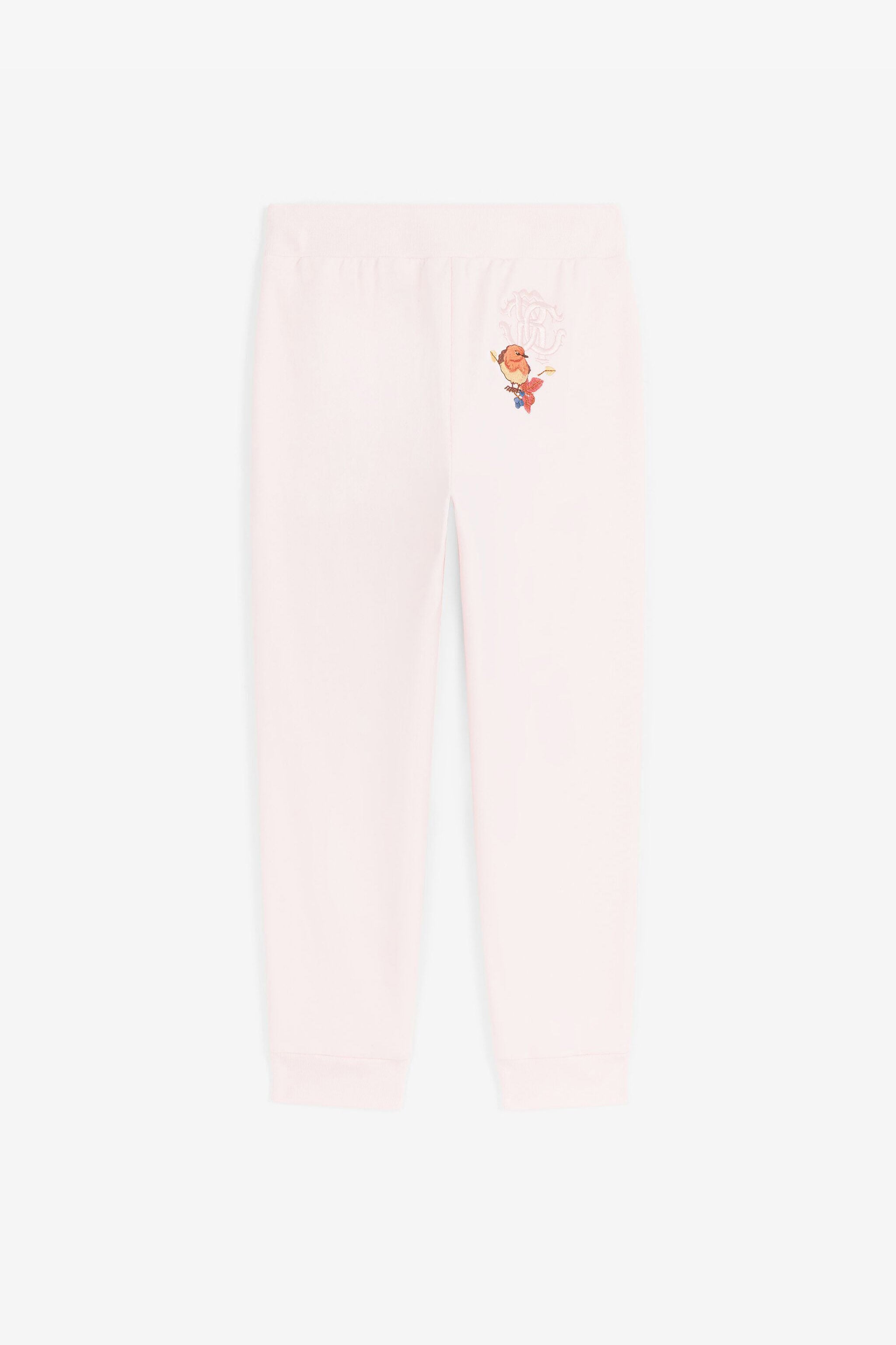 JU Bird And RC Monogram-Embroidered Sweatpants JU Bird And RC Monogram-Embroidered Sweatpants Pink RJT20X-CF050