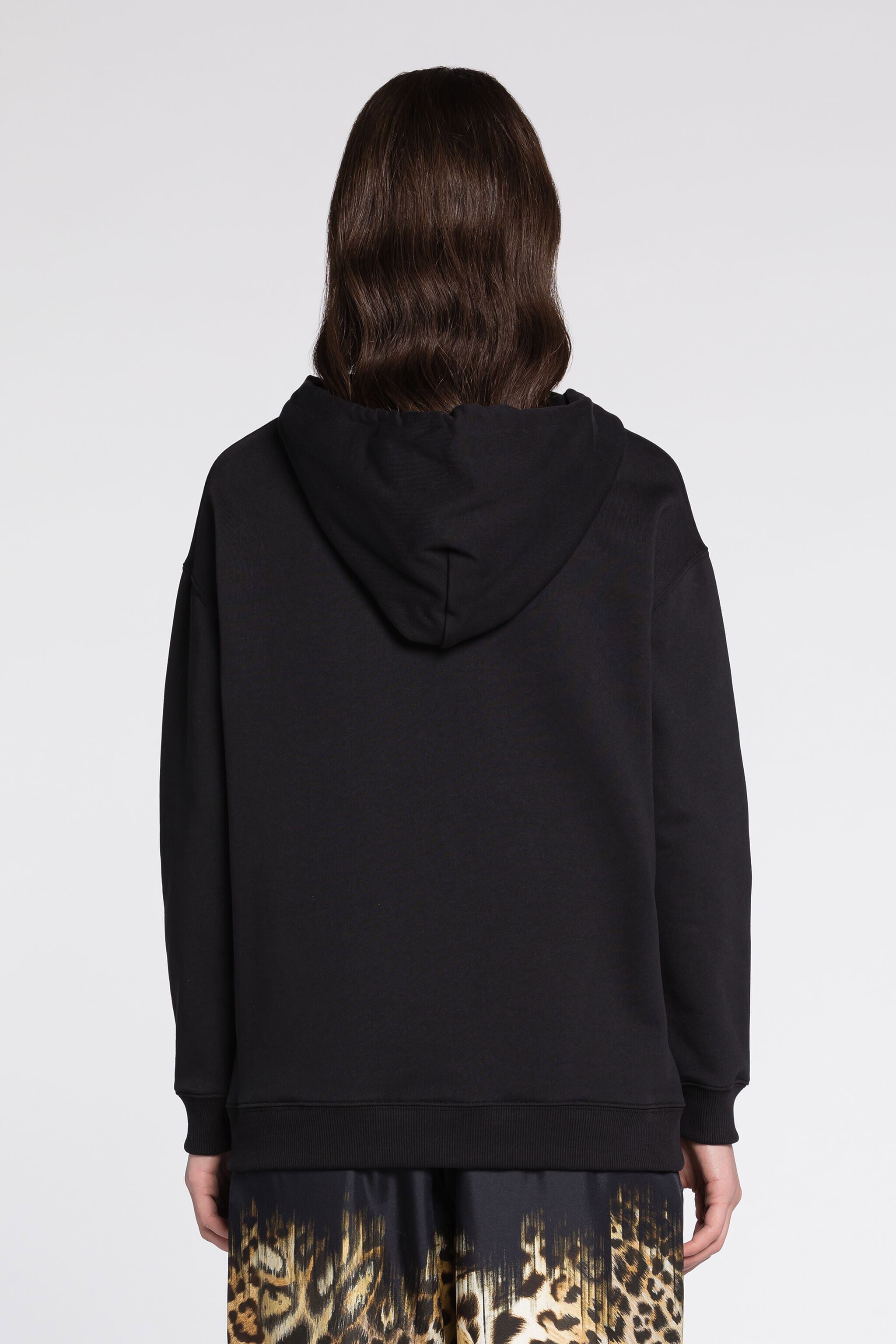 RC Logo-Print Cotton Hoodie Black RKT63B-CF020