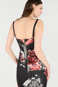 RC Midi Dress With Dragon RC Midi Dress With Dragon Black/Red VQT149-JMP75