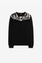 RC Leopard-print panel-detail jumper Black QRM611-MA001