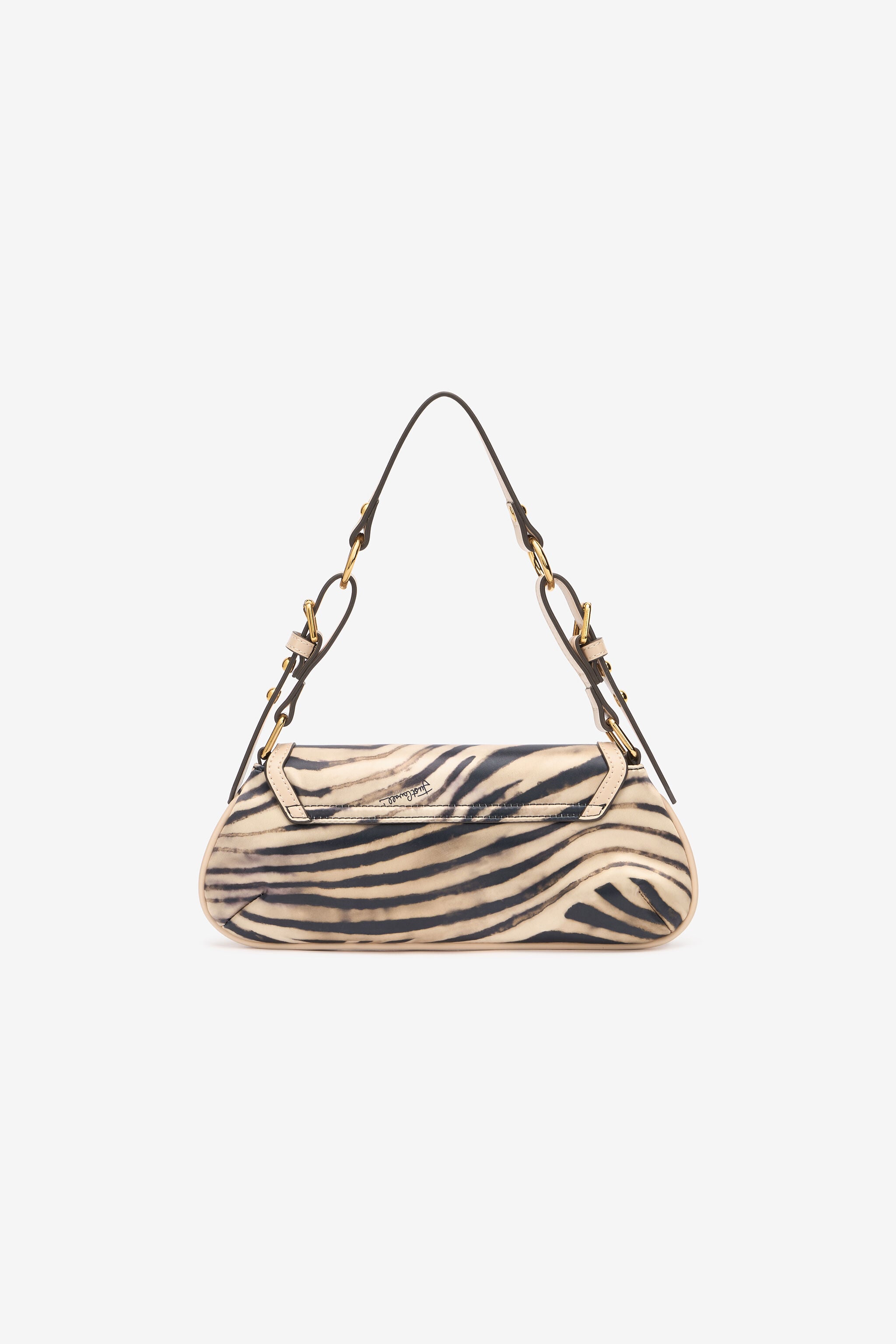 JC Shoulder Bag With Tiger Skin Print And Logo JC Shoulder Bag With Tiger Skin Print And Logo Light Brown UFB100-UF469