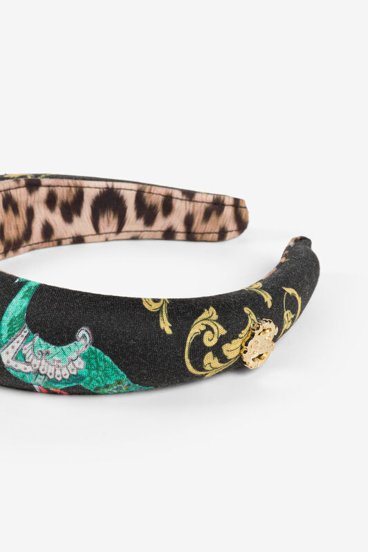 JU Filigree-Print Headband Black RJI013-JFG82
