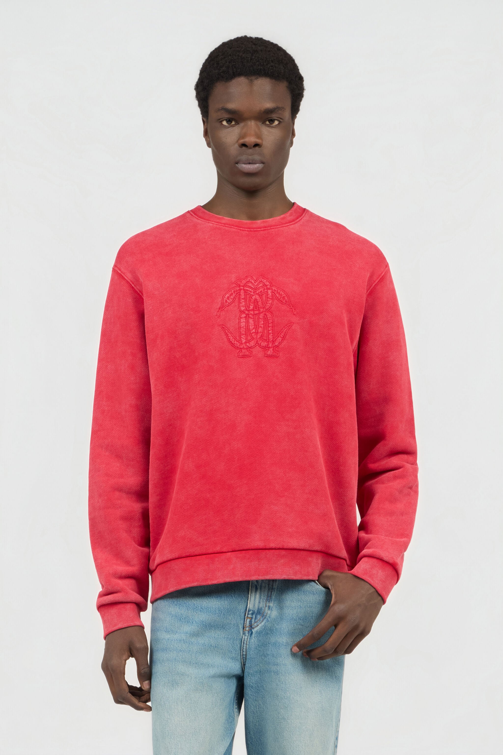 RC Sudadera Roja Lavada a la Piedra con Monogram RC RC Sudadera Roja Lavada a la Piedra con Monogram RC DARK RED SOT66D-CF008