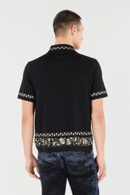 RC Polo En Maille À Motif Jacquard Noir VNM640-MQ027