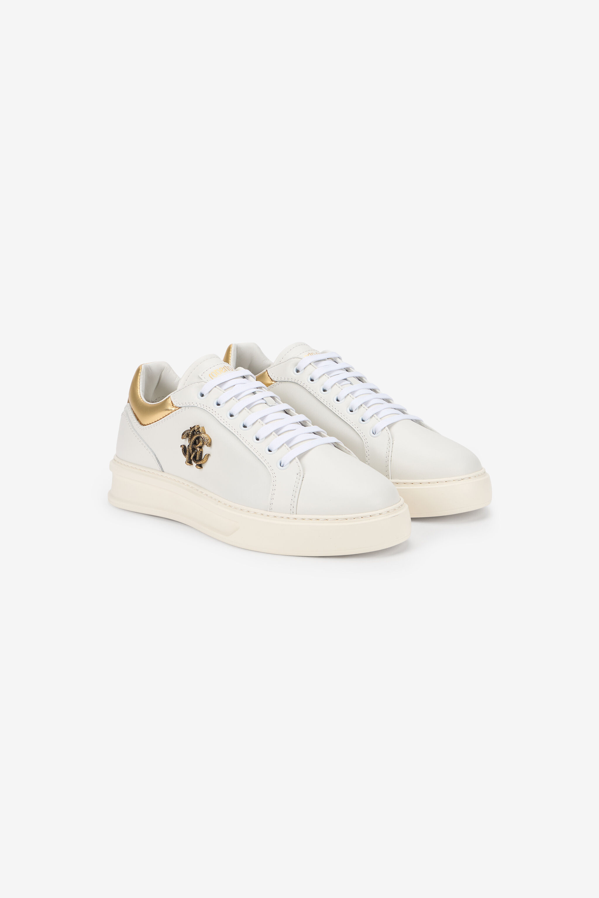 RC Sneakers bianche con monogramma RC color oro RC Sneakers bianche con monogramma RC color oro WHITE TOS00R-PZC15