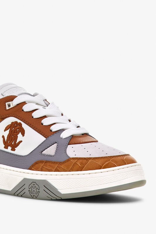 RC RC Logo Sneakers RC RC Logo Sneakers White/Brown TRS044-PZ13A