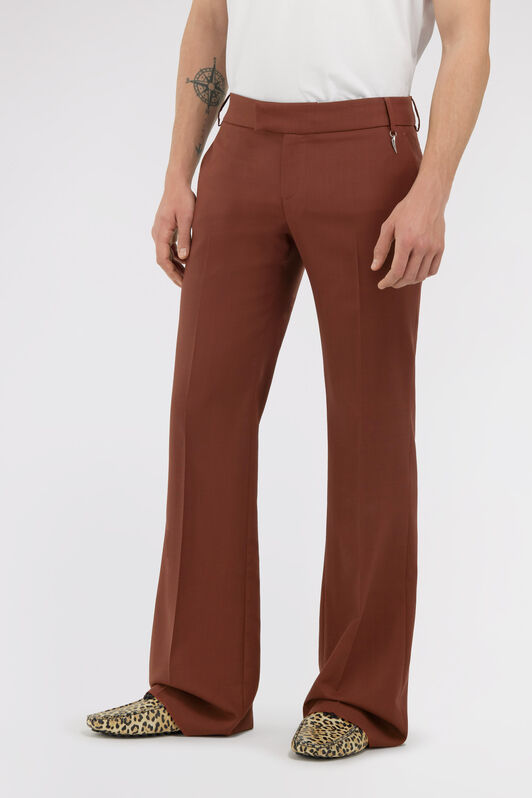 RC Pantalon Évasé en Laine Vierge Marron Marron SRT227-VW001