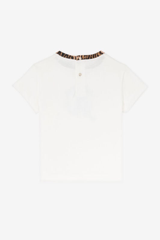 JU T-shirt con Monogram RC Bianco RJT601-JD001