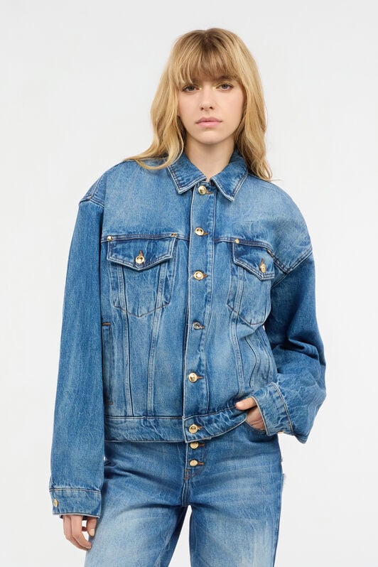 JC Denim Jacket With Logo JC Denim Jacket With Logo Light blue UFT196-UF262
