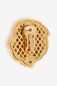 RC Boucles D’Oreilles Clip Dorées Avec Topaze ORO/TOPAZIO VWG013-AM081