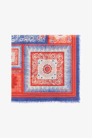 RC Châle Avec Motif Zèbre Et Logo Bleu TALR26-IR043
