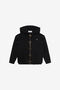 JU Schwarzer Hoodie mit goldenem Knopf BLACK XJT66K-CF050