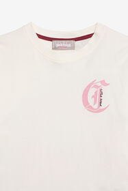 JC Ivory Tee with Pink Flower MARSHMALLOW XFT61U-JD001