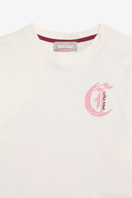 JC Ivory Tee with Pink Flower JC Ivory Tee with Pink Flower MARSHMALLOW XFT61U-JD001