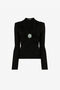 RC Embellished Gathered Top Black RKT605-JJ051