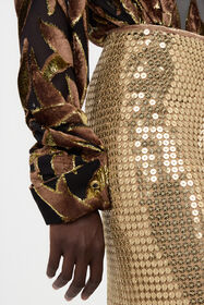 RC Gold Sequin Midi Skirt GOLD WWR305-TR007