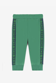 JU Pantalón de chándal de algodón con estampado Monograma RC Verde RJT215-CF050