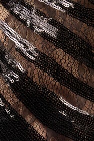 JC Pantalon Évasé Avec Motif Zebra Et Paillettes Noir UFT083-UF122