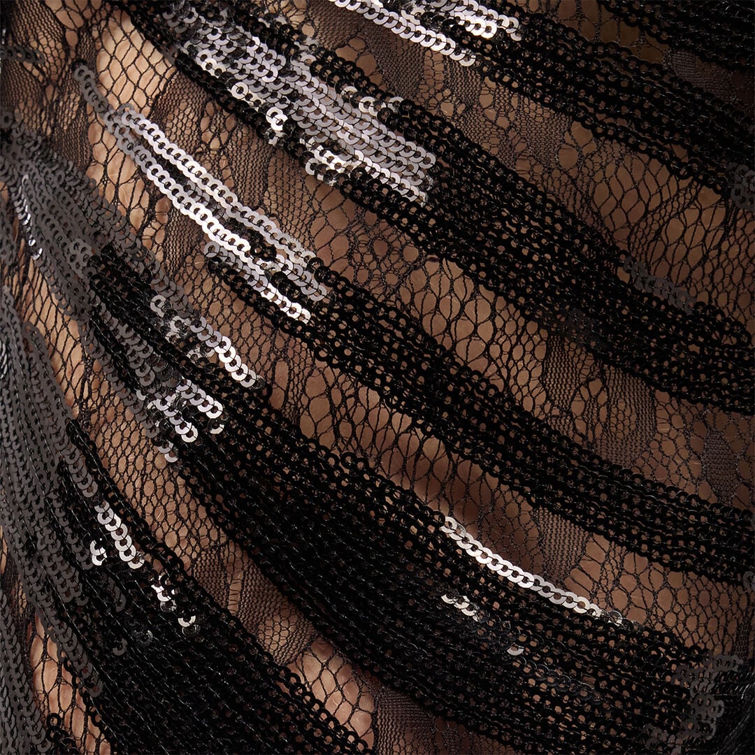 JC Flared Pants With Zebra Pattern And Sequins JC Flared Pants With Zebra Pattern And Sequins Black UFT083-UF122