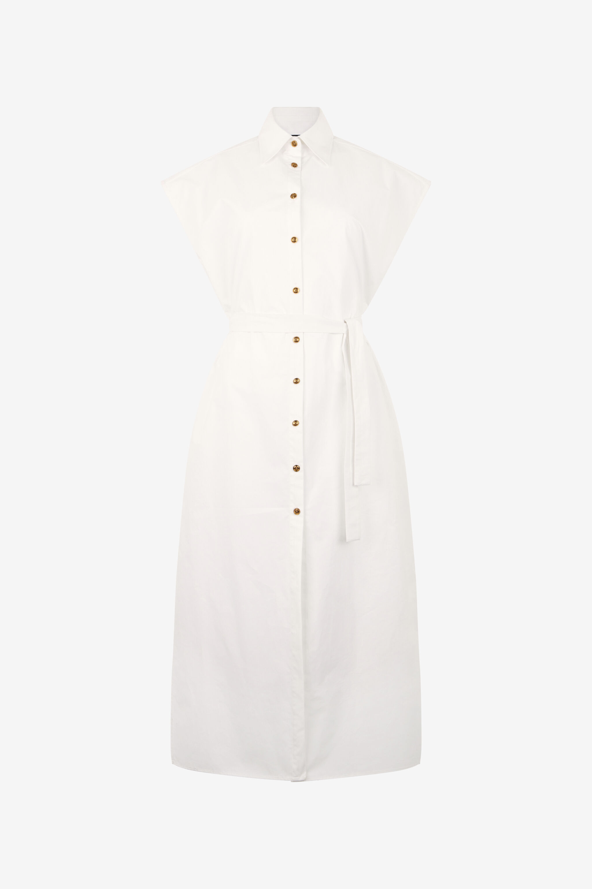 RC Shirt Dress With Belt RC Shirt Dress With Belt White VKT105-CH033