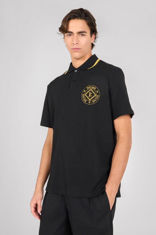 JC Black Gold Accents Polo Black RRT905-RR167