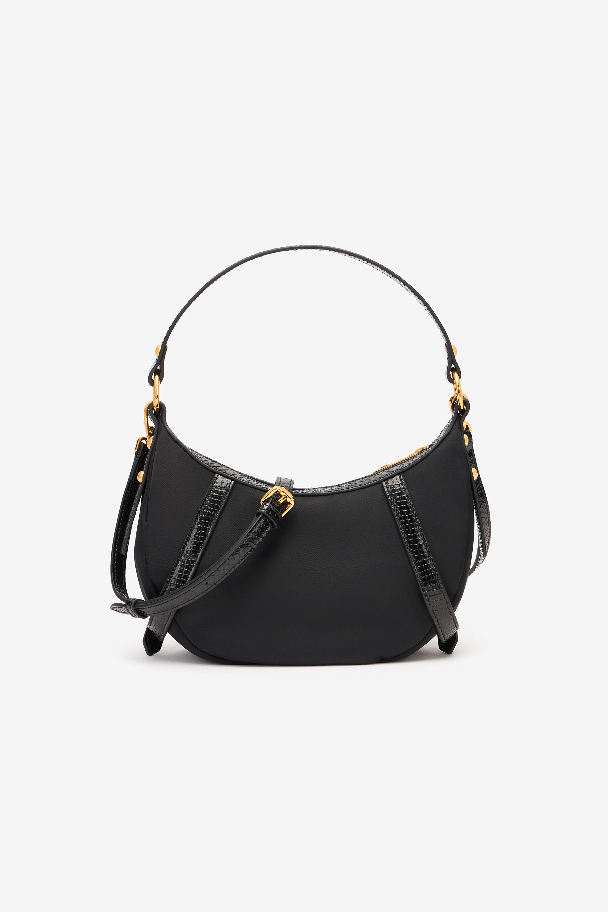 JC Hobo Bag With Straps And Logo JC Hobo Bag With Straps And Logo Black UFB095-UF464