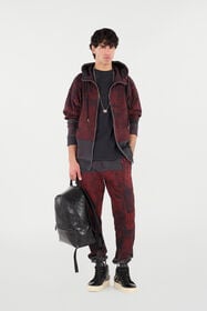 RC Felpa Con Cappuccio E Zip Nero/Rosso VNT69D-FOP69