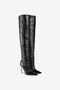 RC Schenkelhohe Lederstiefel mit Tigerzahn RC Schenkelhohe Lederstiefel mit Tigerzahn Schwarz PWS002-PN039
