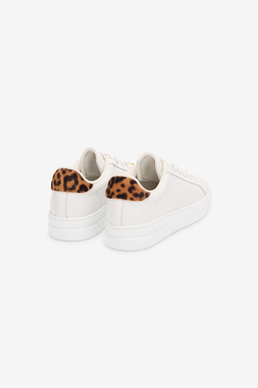 RC Sneakers Avec Contrefort Jaguar Skin RC Sneakers Avec Contrefort Jaguar Skin Blanc UKS033-PZ155