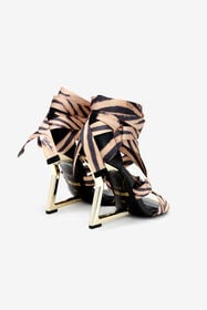 JC Zebra Print High Heel Sandals 716 MARZAPAN + 772 B UFS056-UF378