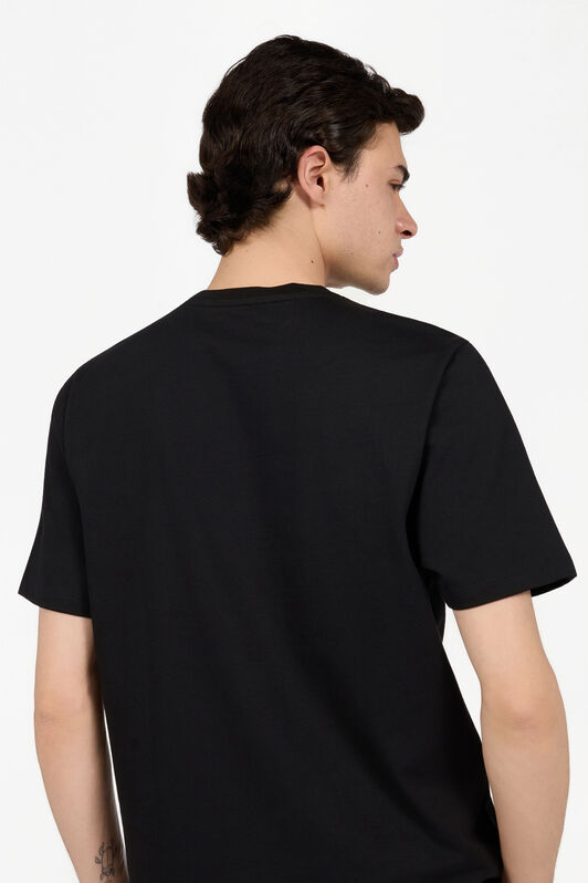 RC Black T-Shirt With Snake Floral Print RC Black T-Shirt With Snake Floral Print BLACK XNT61A-JD060