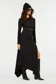 JC Just Cavalli Asymmetric Hem Dress BLACK VFT277-VF427