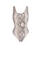 RC Snake-Print Swimsuit RC Snake-Print Swimsuit Marrón claro KSW01I-HVI18
