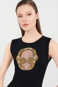 RC Embroidered Dress BLACK WKR139-JV027
