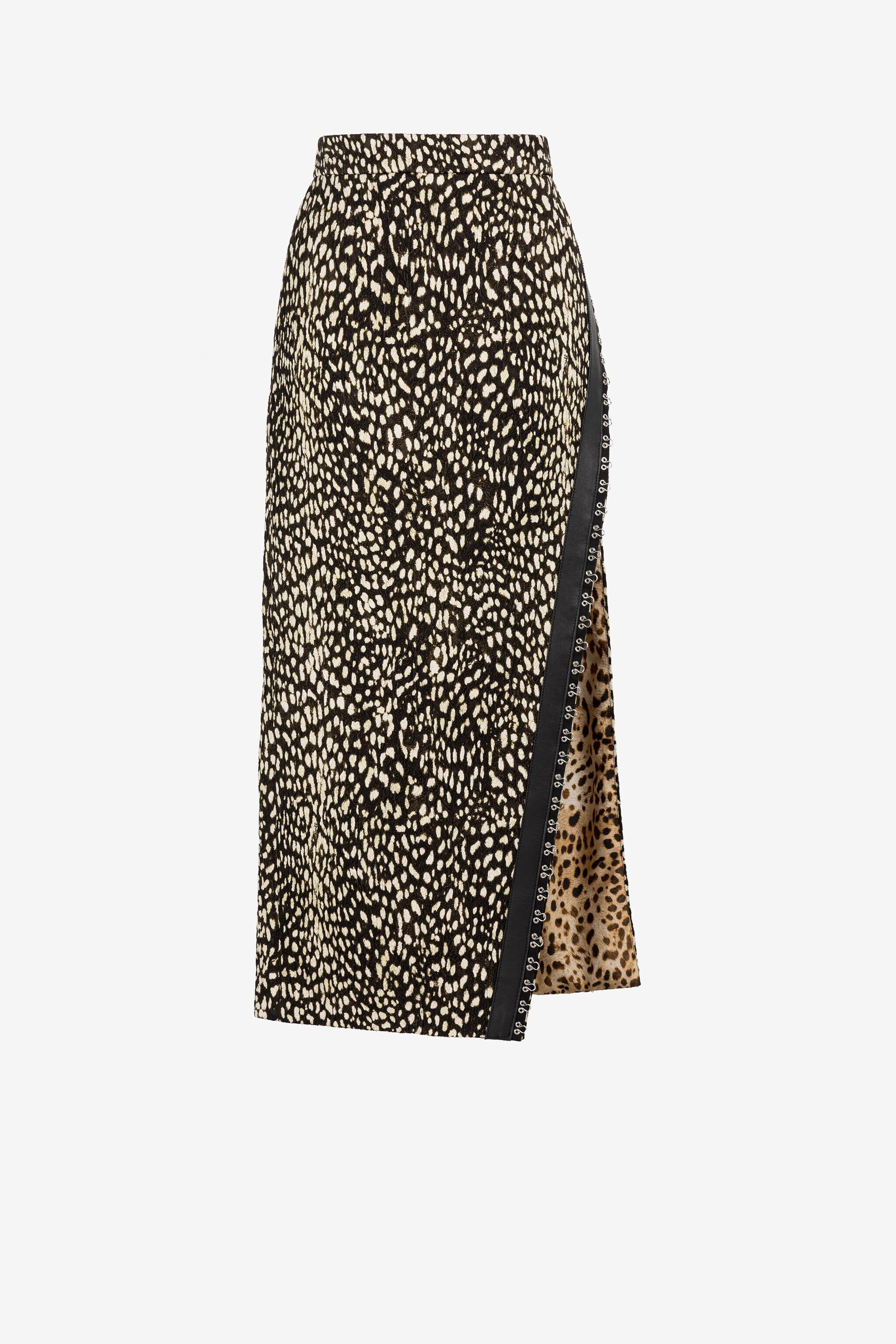 RC Cheetah-Print Skirt Black PWT305-2RF34