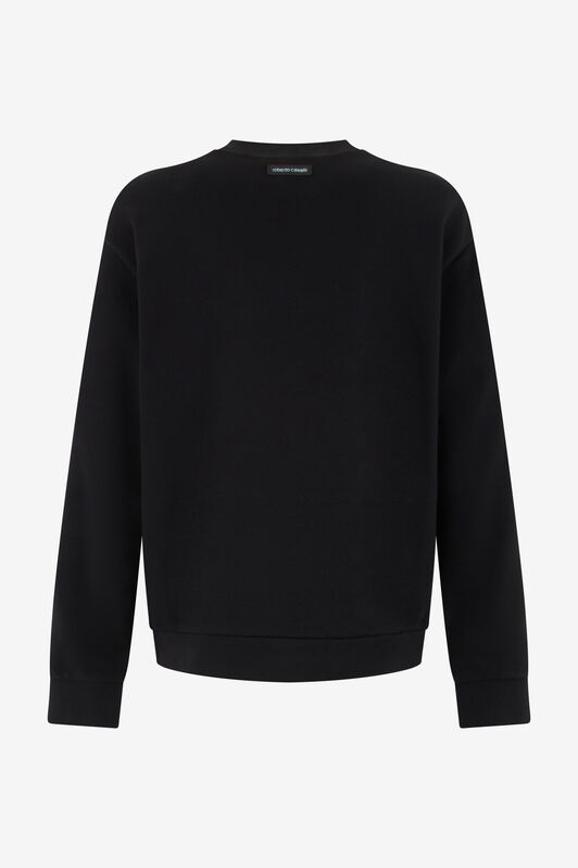 RC Schwarzes Rundhals-Sweatshirt mit besticktem Logo RC Schwarzes Rundhals-Sweatshirt mit besticktem Logo BLACK TOT66C-CF051