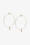 RC Gold Hoop Earrings With Shell Charm RC Gold Hoop Earrings With Shell Charm Gold SWG006-AM130