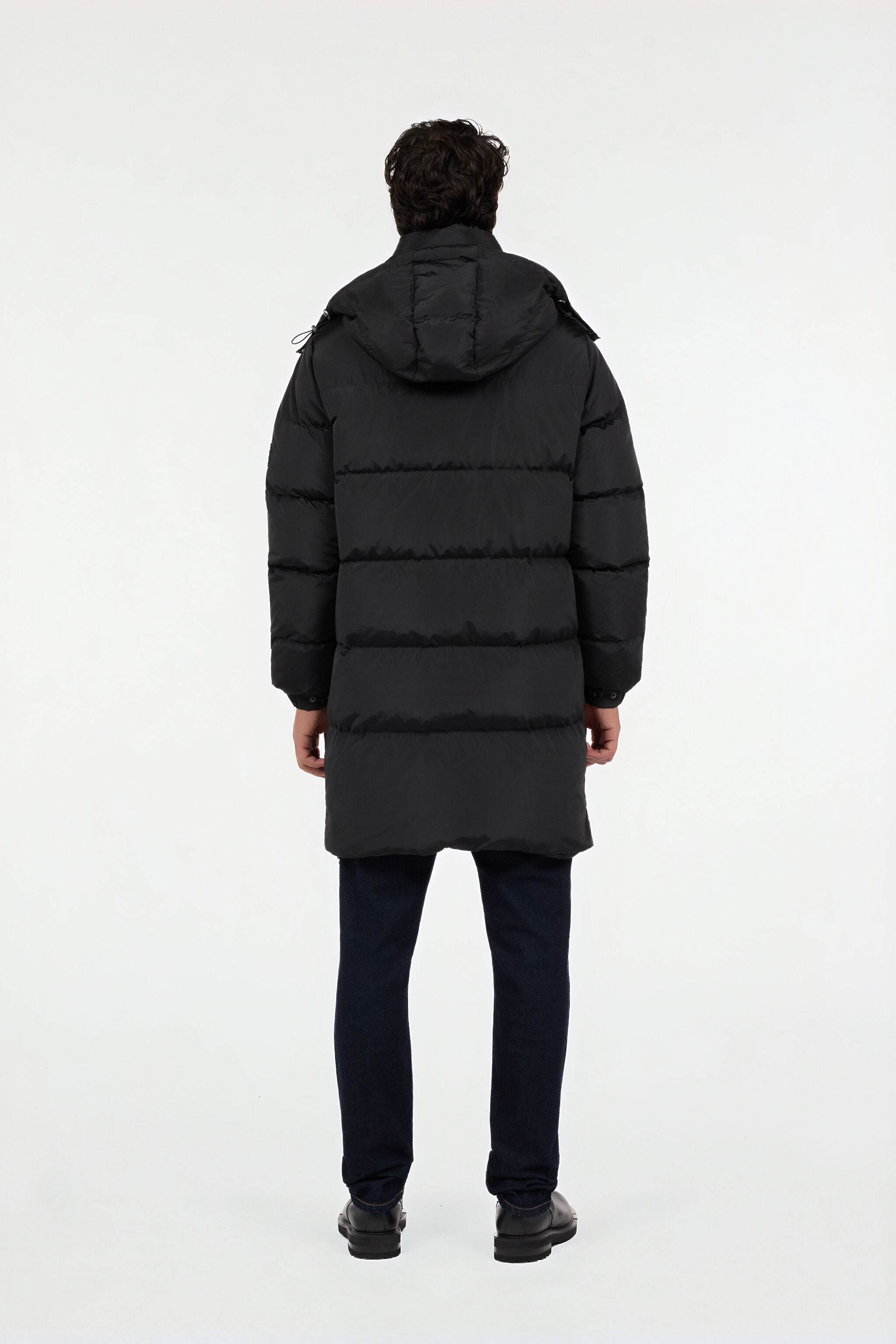RC Long black down jacket with hood RC Long black down jacket with hood BLACK ROT80F-FY035