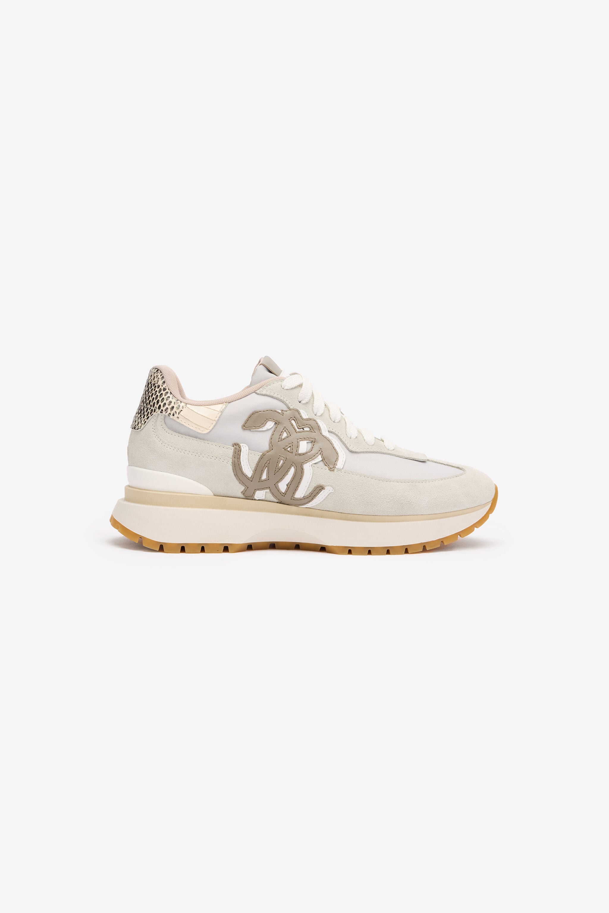 RC Sneakers With Contrasting Back And Mirror Snake Monogram RC Sneakers With Contrasting Back And Mirror Snake Monogram White UKS032-PZM01