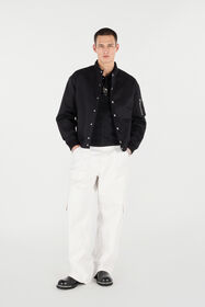 RC Pantaloni Stampa Pitone Con Tasche Bianco URJ230-4NN53