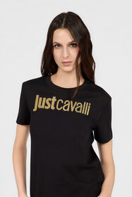 JC Camiseta Negra Con Logo BLACK/GOLD VFT192-VF315