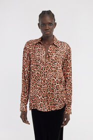 RC Shirt with jaguar print Brown NOT70A-FXM81