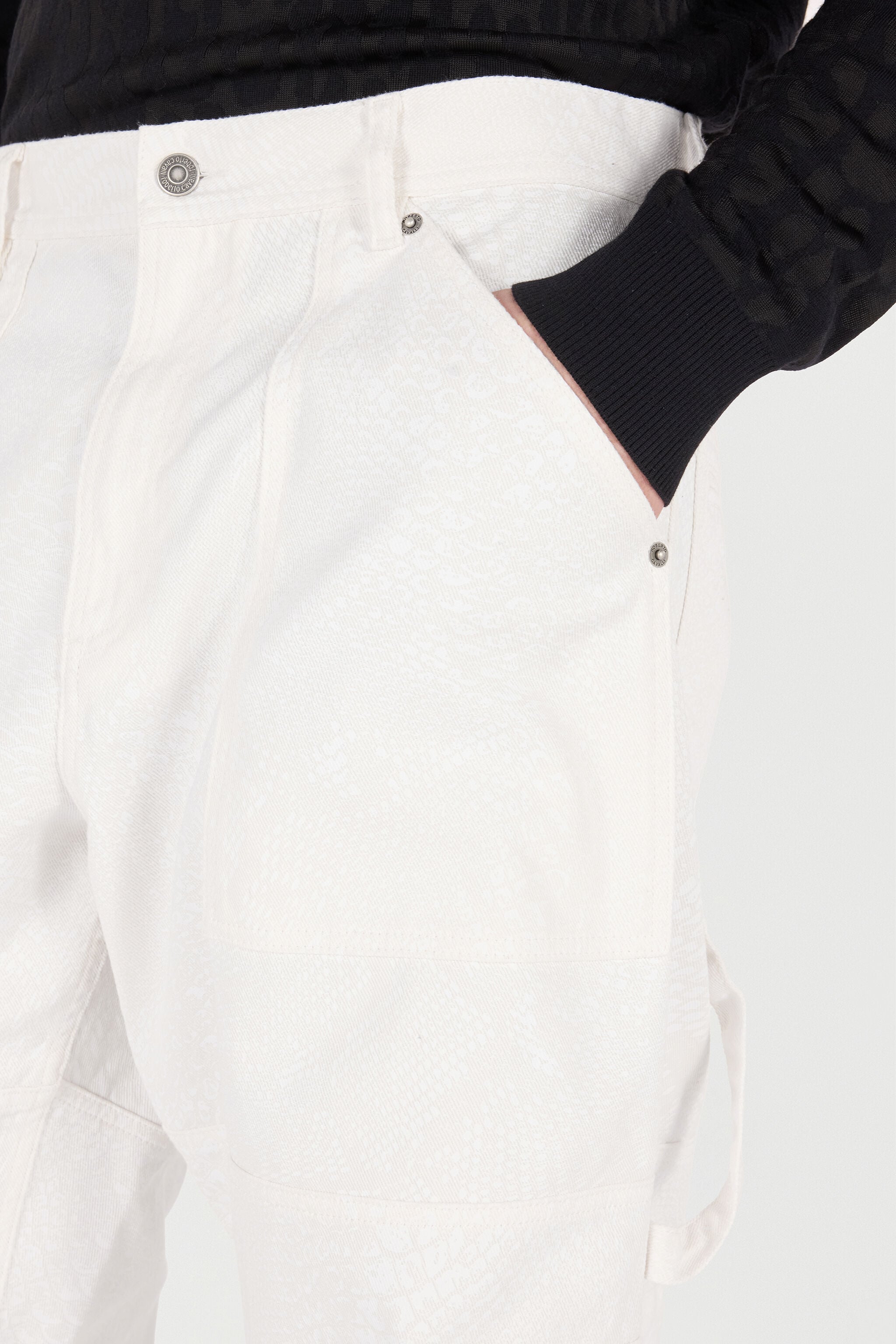 RC Python-Print Pants With Pockets RC Python-Print Pants With Pockets White URJ230-4NN53