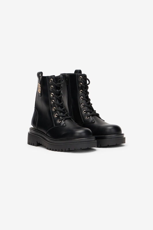 JC Bottines de combat avec détail doré JC Bottines de combat avec détail doré BLACK XFS036-XF432