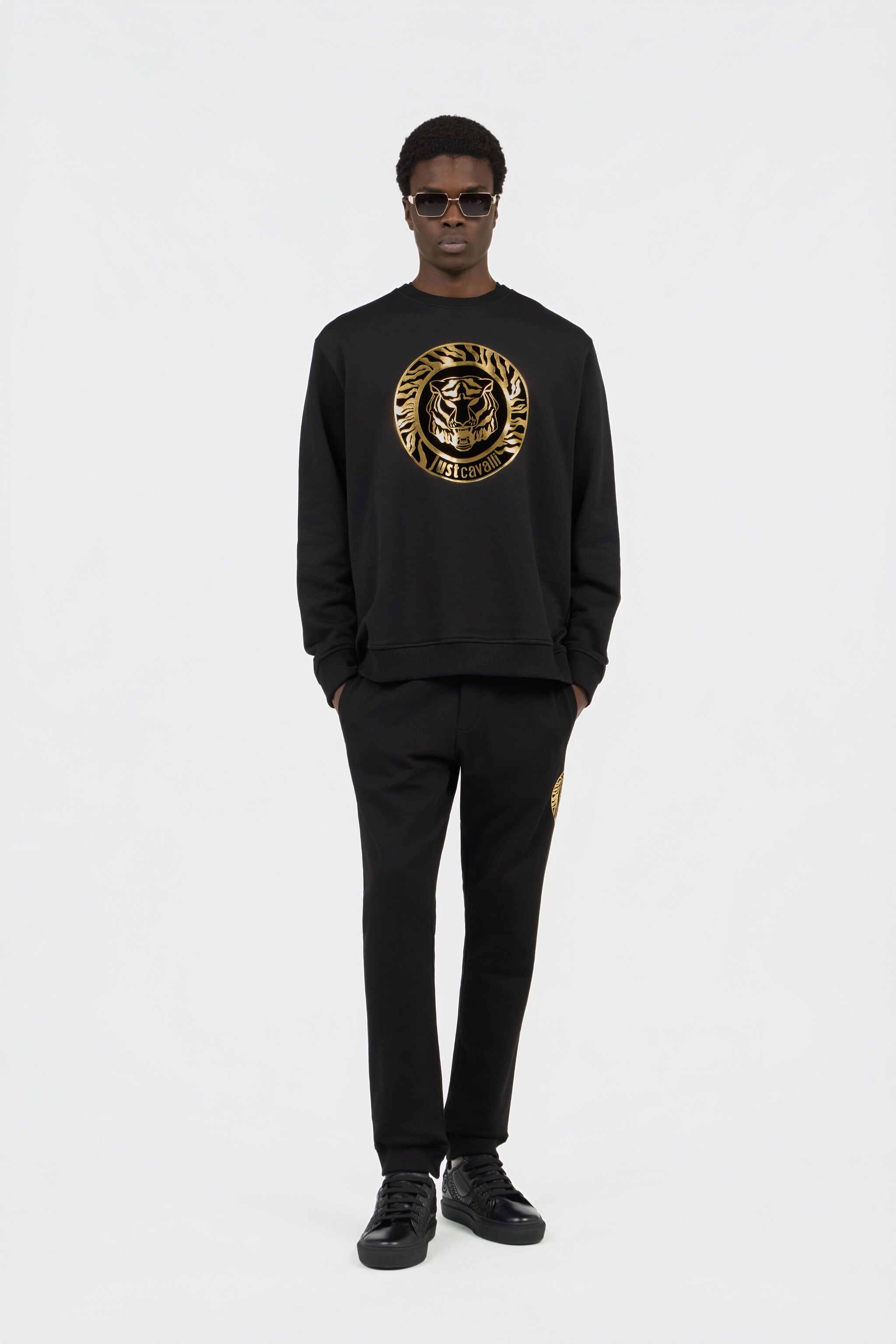 JC Felpa Nera BLACK/GOLD RRT972-RR234