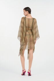 RC Baby Jaguar Print Silk Kaftan BROWN WQW028-HNR31