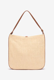 RC Borsa A Spalla Grande Effetto Rafia Marrone chiaro UWB006-PZI06