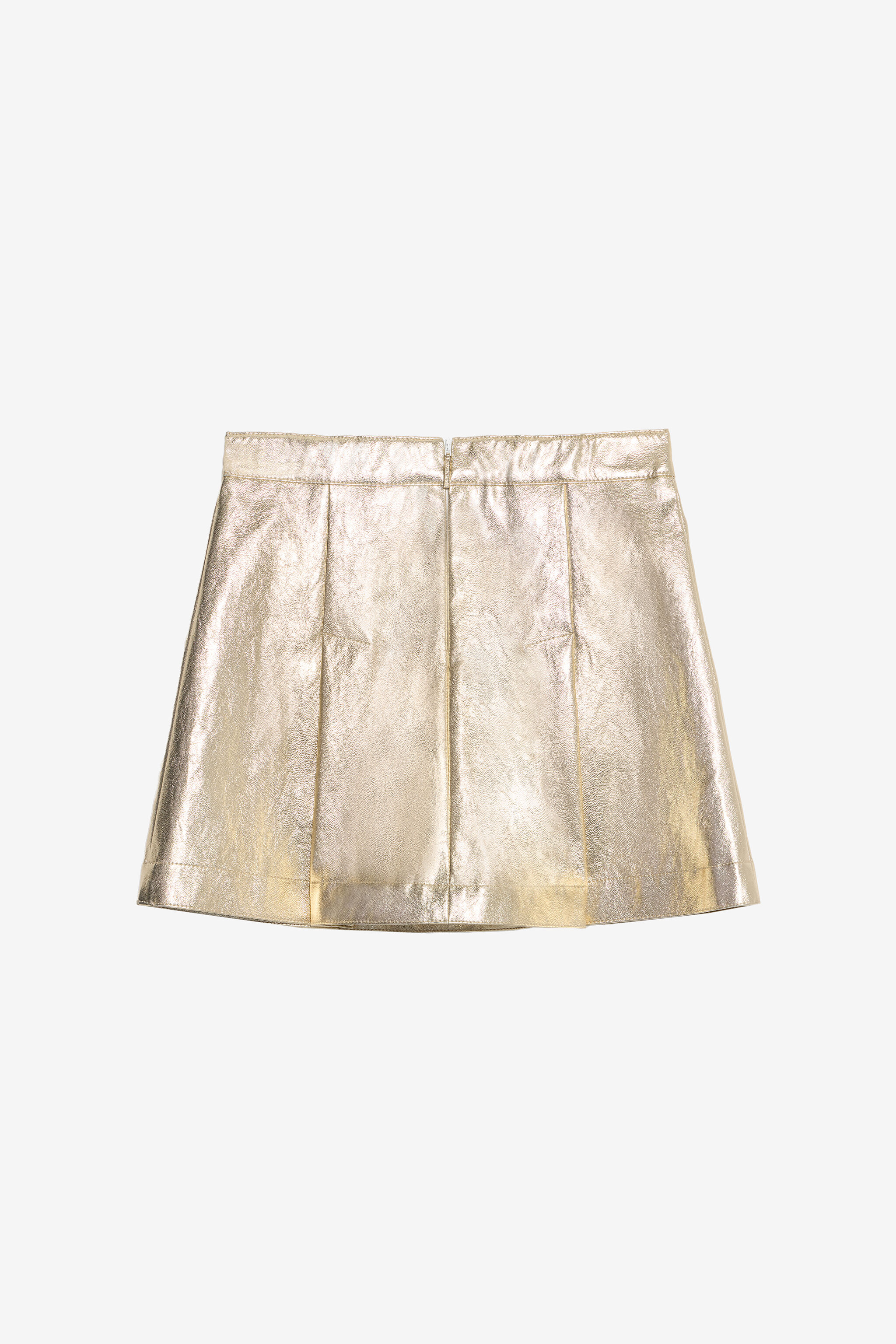 JU Metallic Button Skirt JU Metallic Button Skirt GOLD VJT30A-TVP28