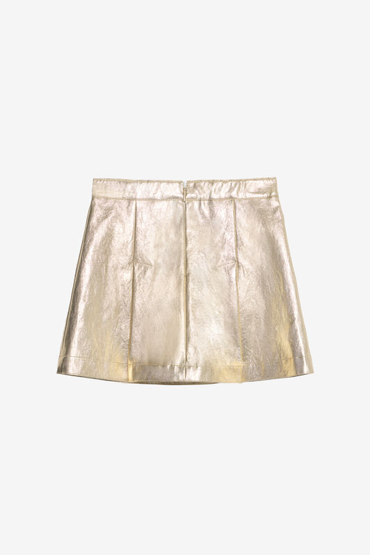 JU Metallic Button Skirt JU Metallic Button Skirt GOLD VJT30A-TVP28